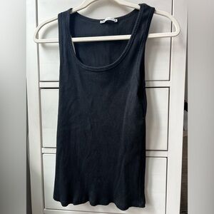 Zara Ribbed Basic Tank Top - Size M